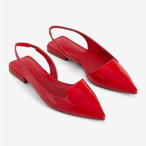 Brian Atwood x Express Notch Cutout Slingback Flats